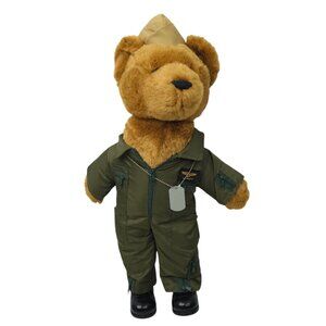 Vanguard Bear Collection US Navy Flight Suit Uniform 22" Stuffed Plush Toy